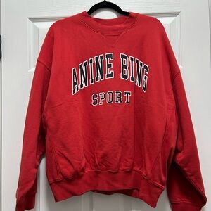NWOT Anine Bing Jaci Sweatshirt Red Size L